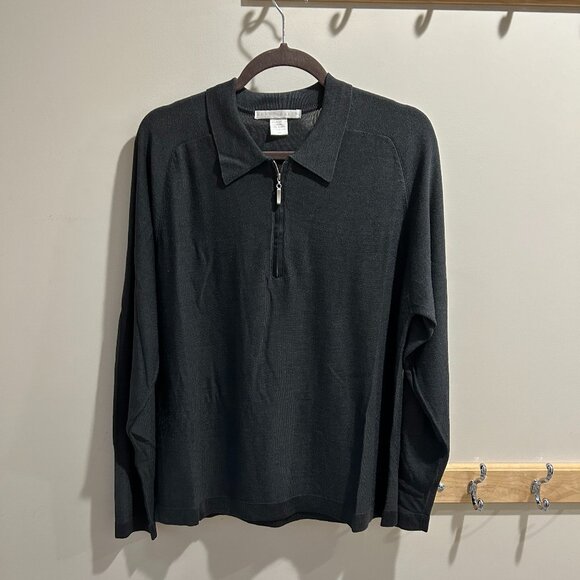 NWOT Perry Ellis Long Sleeve Quarter Zip Pullover - Picture 1 of 7